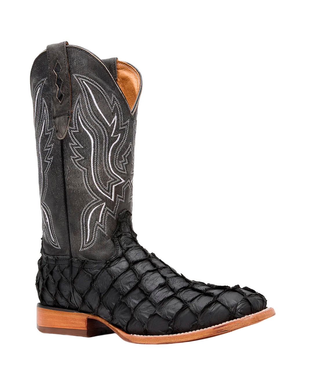 Durango® Matte Black Pirarucu Western Boot