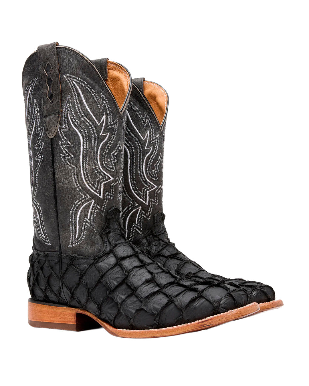Durango® Matte Black Pirarucu Western Boot